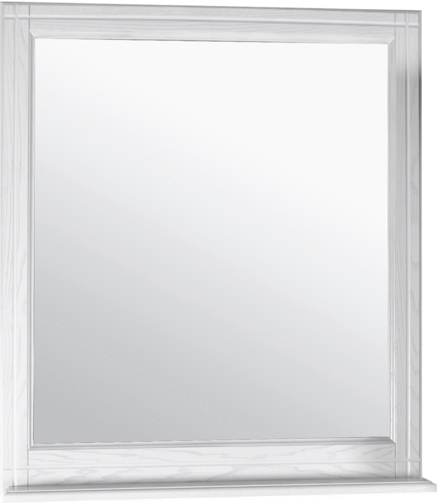Зеркало ASB-Woodline Берта 85 белое патина серебро